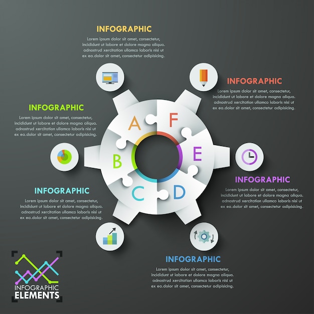 Vector modern infographic options banner