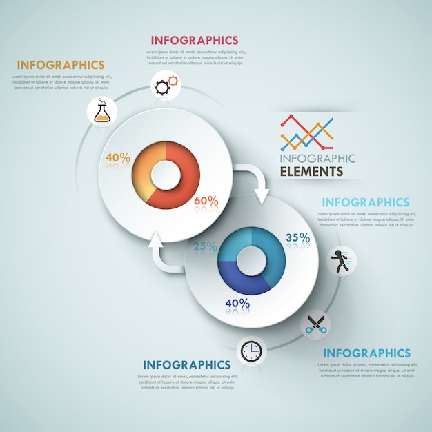 Vector modern infographic options template