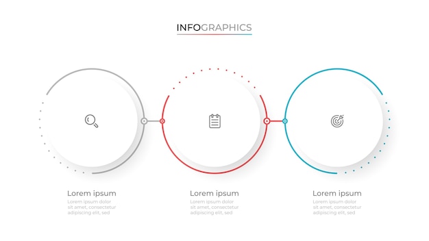 Modern infographic sjabloonontwerp met cirkels