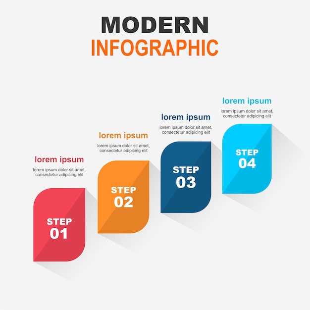 Passi infografica moderna