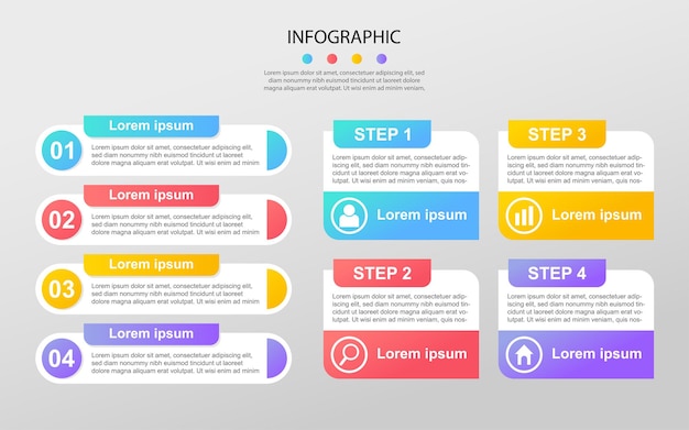 Modern infographic template background design eps 10