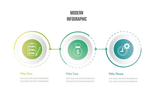 modern infographic template circle shape