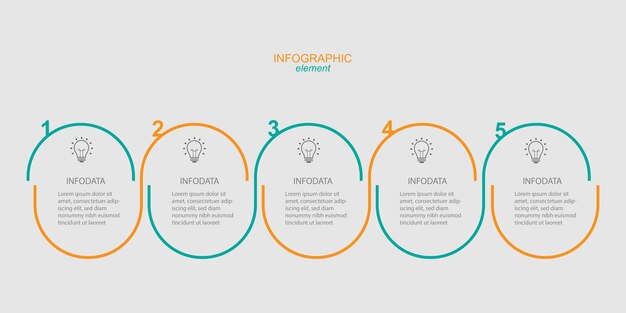 Modern infographic template vector element