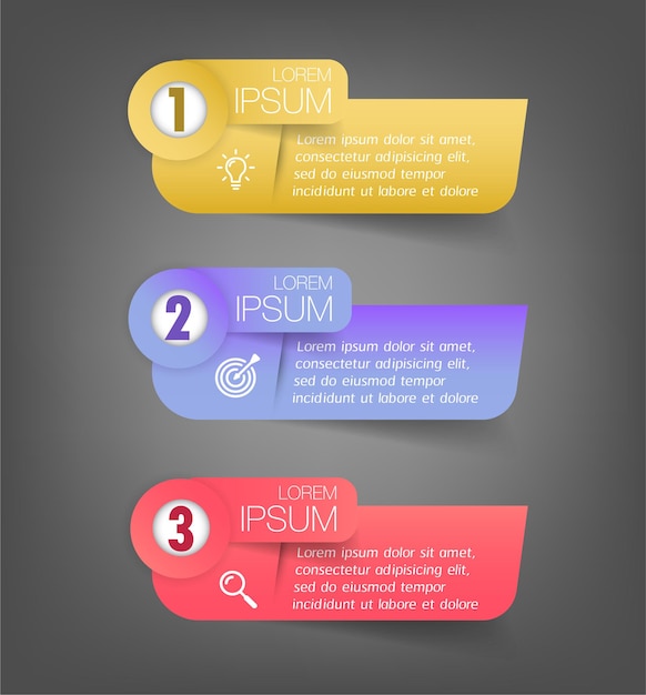 Modern infographic text box template infographics banner