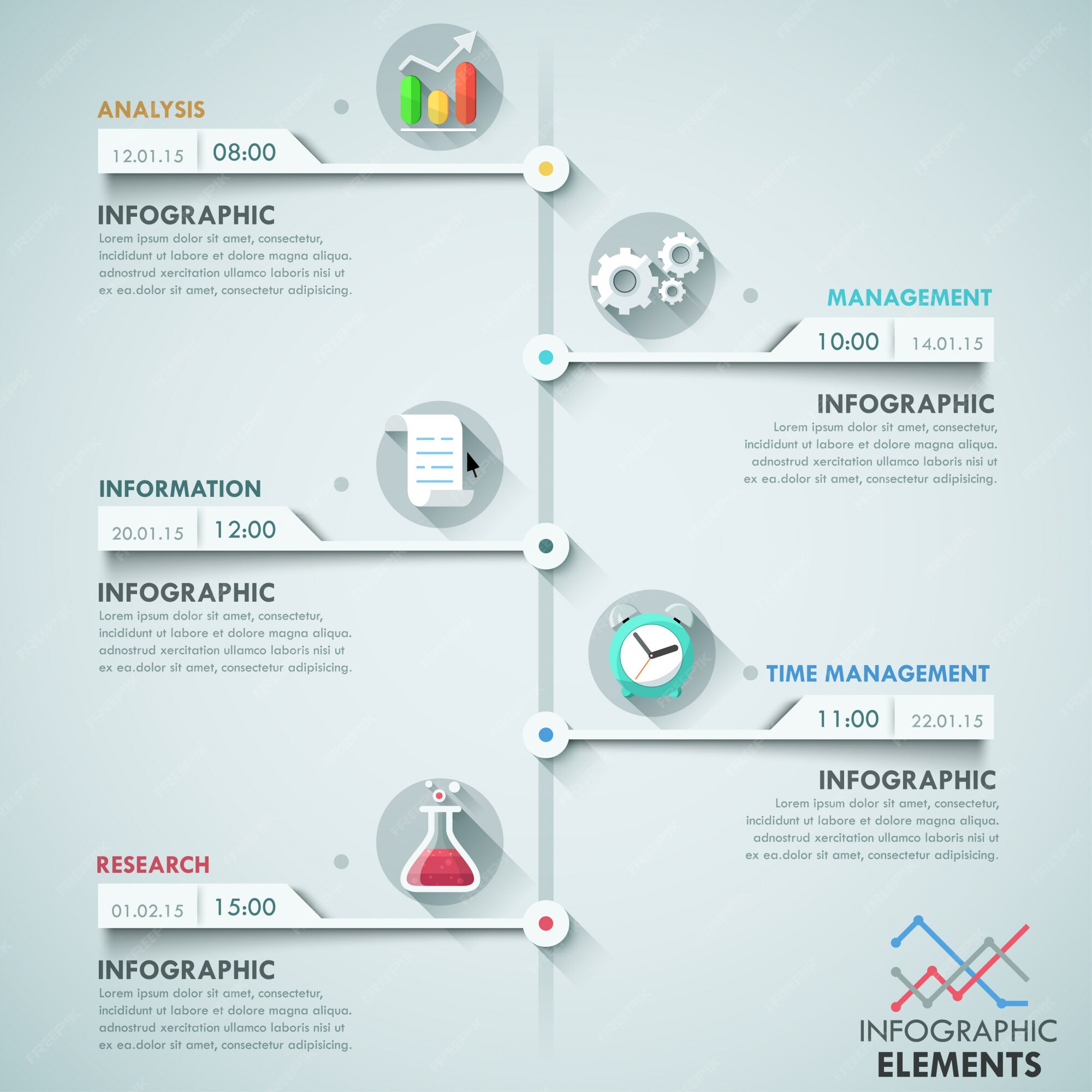 Premium Vector | Modern infographic timeline