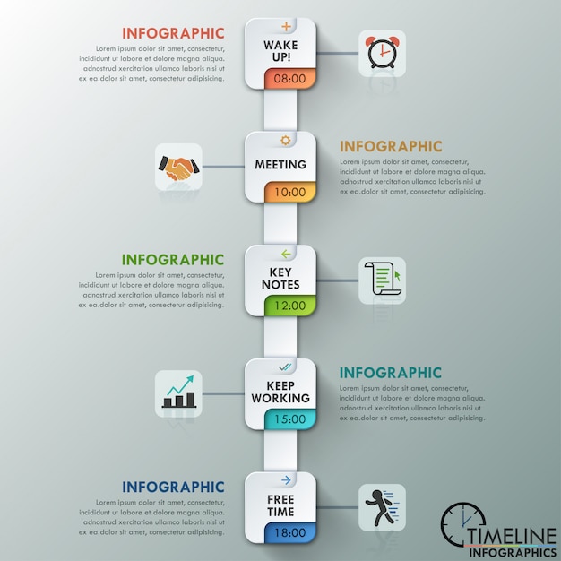 Modern infographic timeline