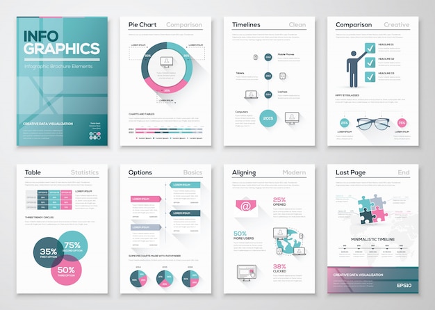 Modern infographic vector concept. business graphics brochures.