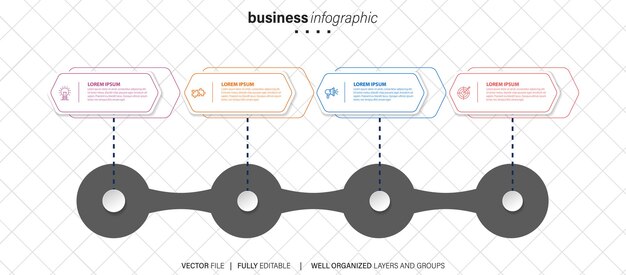 Vettore modello vettoriale moderno infografico