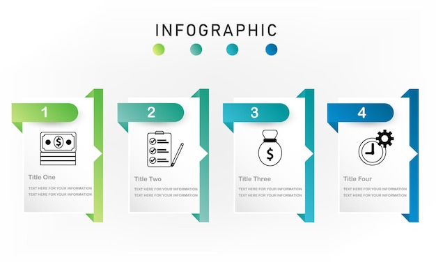 modern infographics banner with icon for business presentation and report