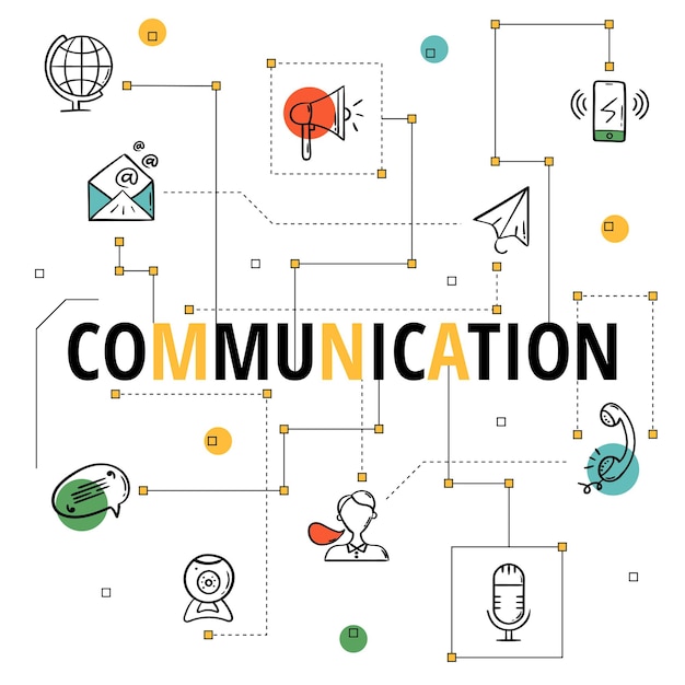 modern infographics icons of communication