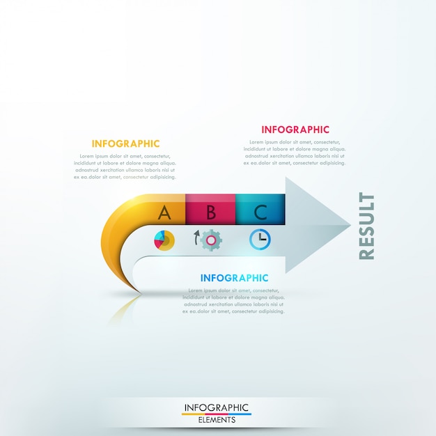 Modern infographics options banner with arrows