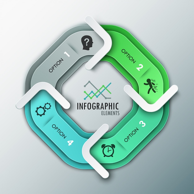 Modern infographics options banner with arrows