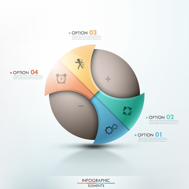 Banner di opzioni infografica moderna