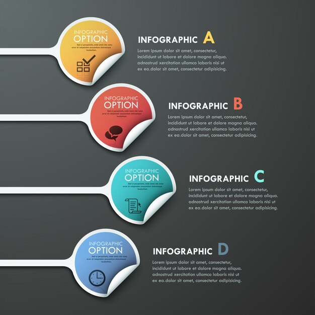 Vector modern infographics options banner