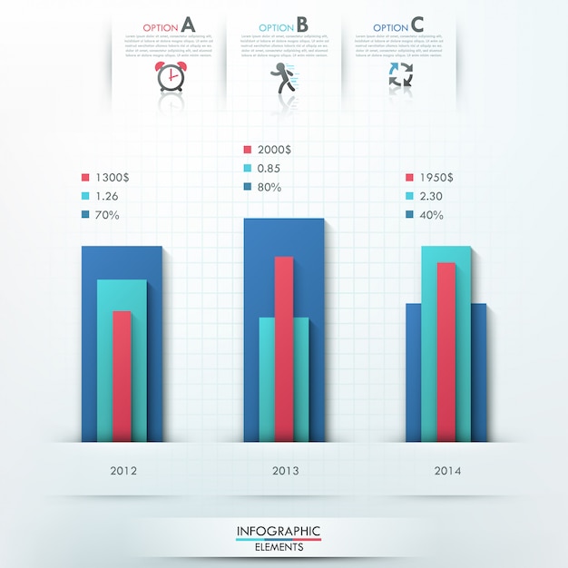 Vector modern infographics options template