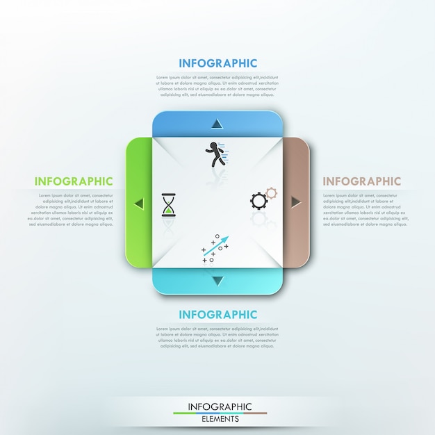 Modern infographics options template