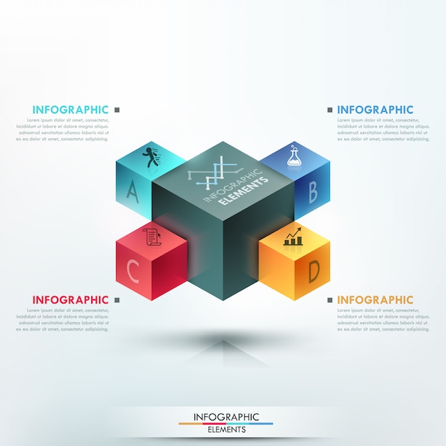 Modello di opzioni infografica moderna