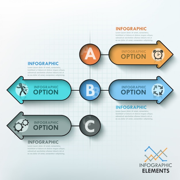 Современный инфографический шаблон вариантов