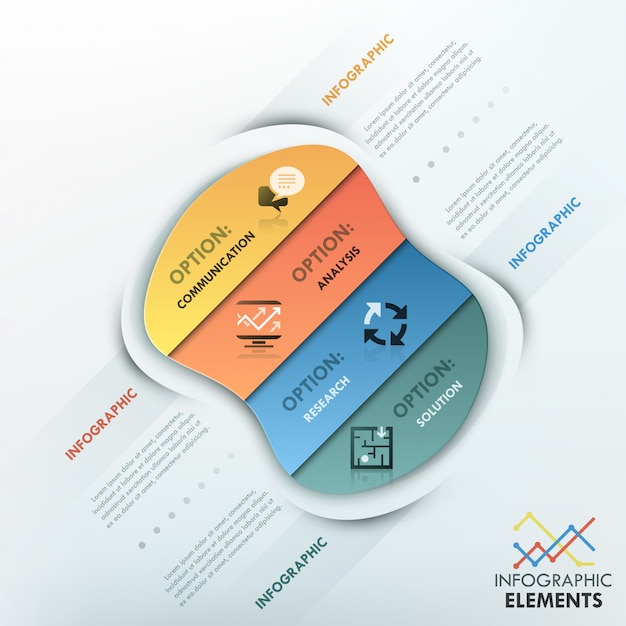 Modern infographics options template