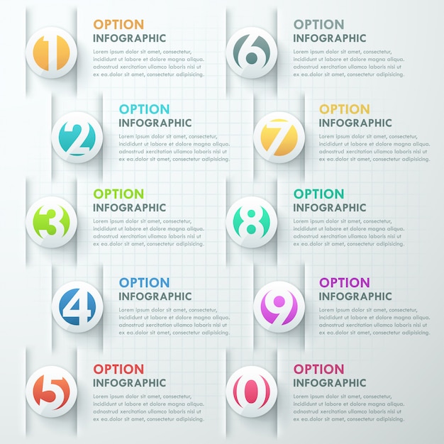 Modello di processo infografica moderna