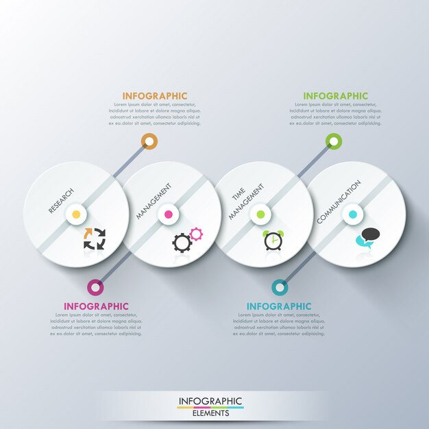 modern infographics process template 