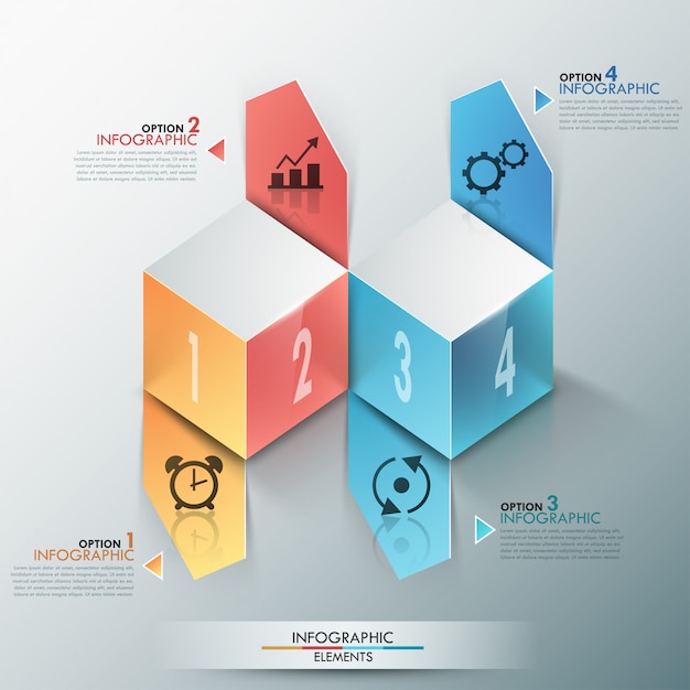 Modello di processo infografica moderna