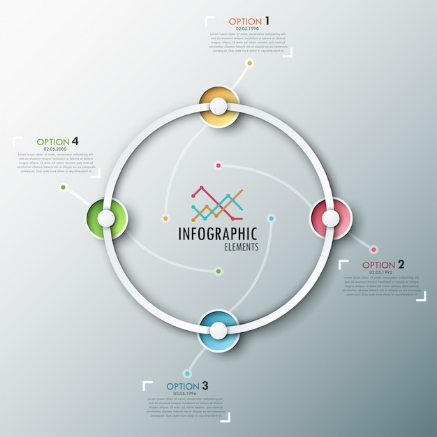 Modello di processo infografica moderna