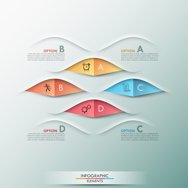 Modern infographics process template