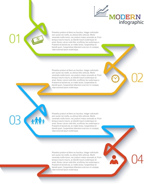 Progettazione di presentazioni aziendali in stile infografica moderna37