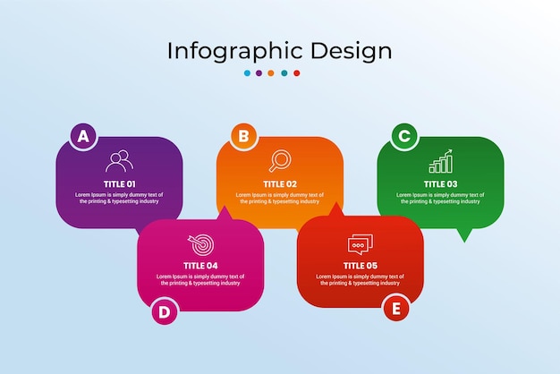 Modern infographics template with steps