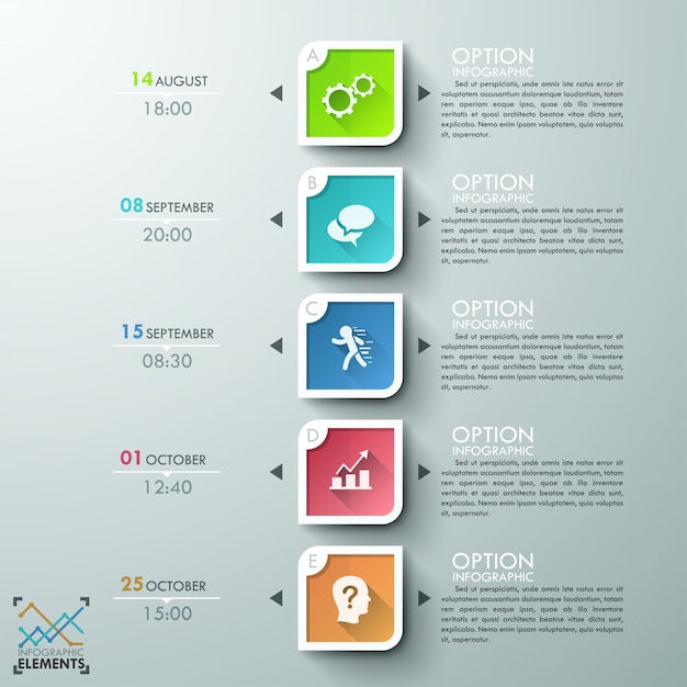 Modern infographics timeline template