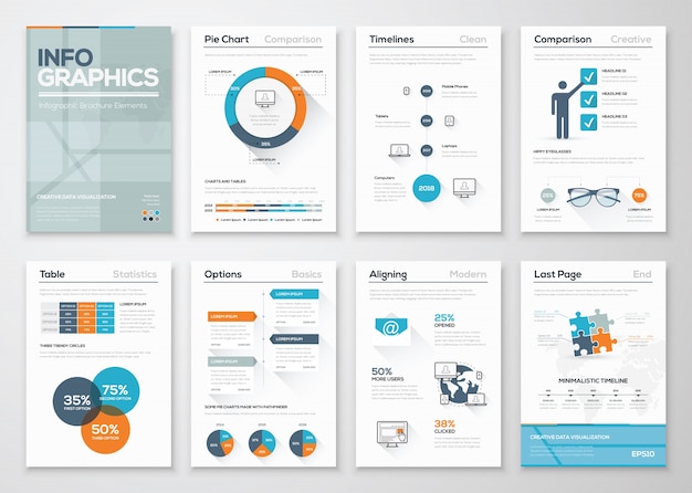 Vector modern infographics vector concept. business graphics brochures.