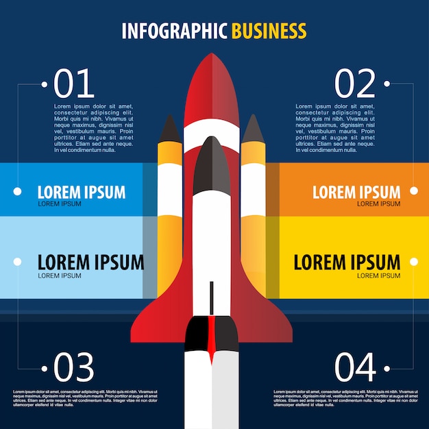 Modern infographics with space