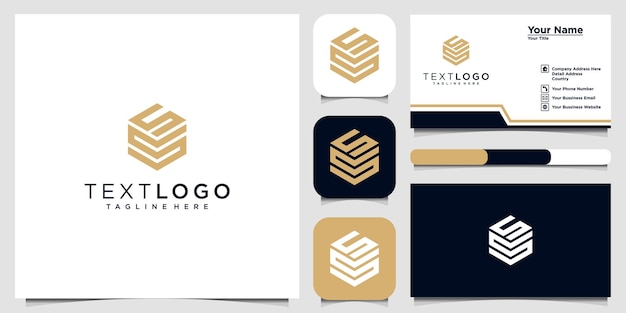 Modern initial letter s logo icon and business card design