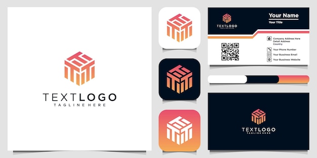 Vector modern initial letter t logo icon and business card design