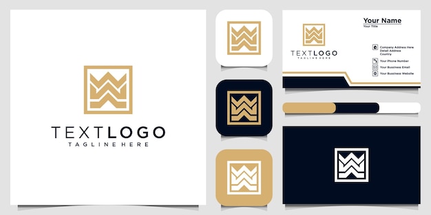 Vector modern initial letter w  logo icon and business card design