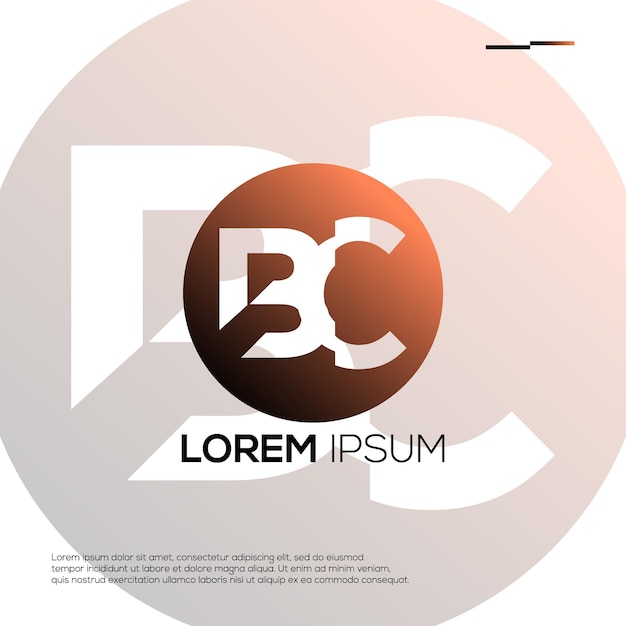 Modern Initials BC Logo Design Ideas