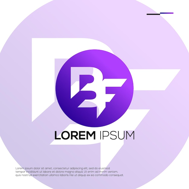 Идеи дизайна логотипа Modern Initials BF