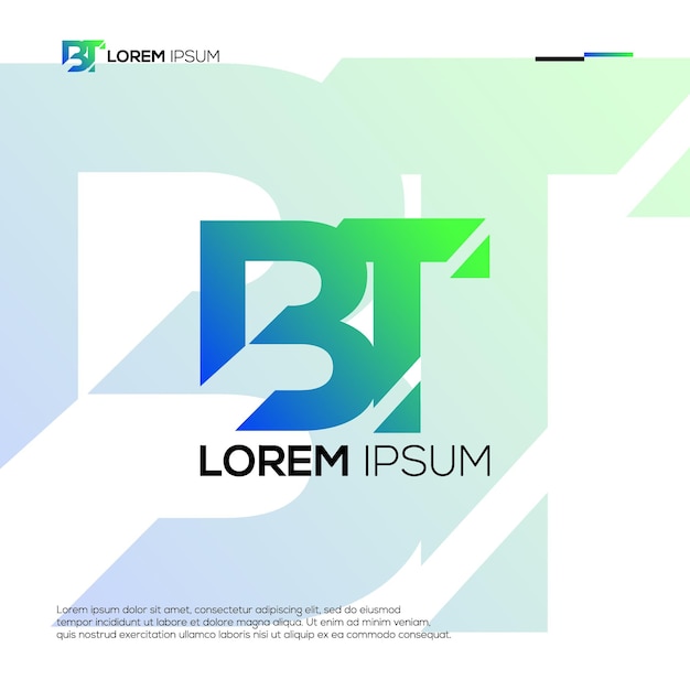 Iniziali moderne bt logo design ideas