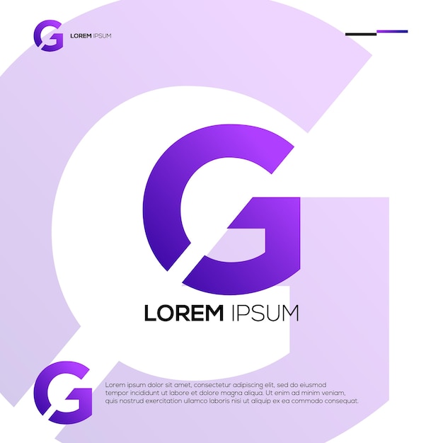 Идеи дизайна логотипа modern initials g