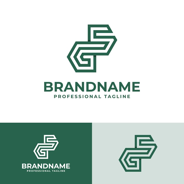 Modern Initials GS Logo suitable for business with GS or SG initials