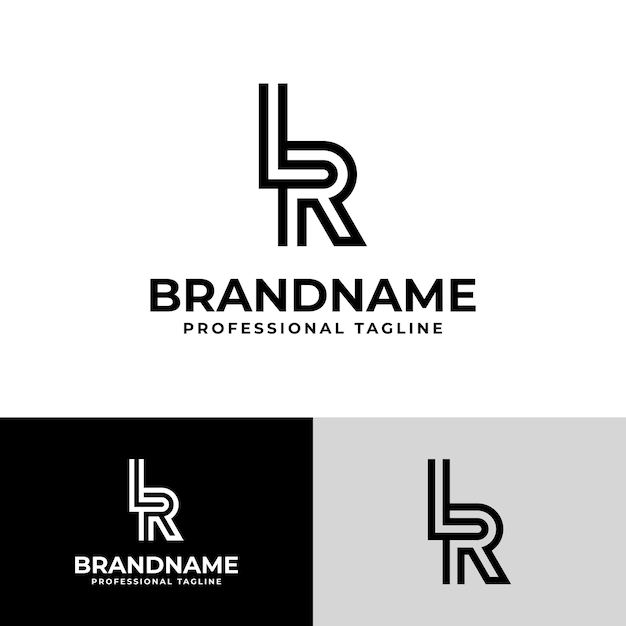 Modern Initials LR Logo suitable for business with LR or RL initials
