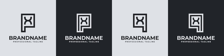 Vector modern initials px and qx logo suitable for business with px xp qx or xq initials