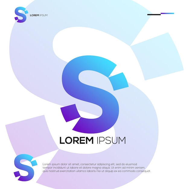 Идеи дизайна логотипа modern initials s