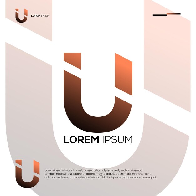 Modern Initials U Logo Design Ideas