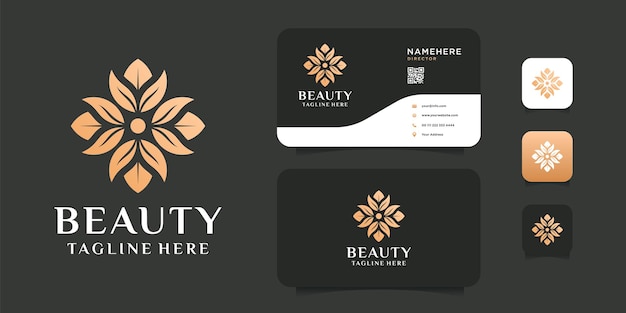 Modern inspirational flower spa logo