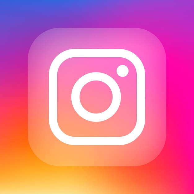 Vector modern instagram-logo met gradiëntachtergrond