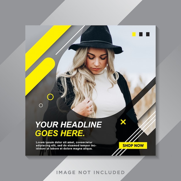 Vector modern instagram social media template