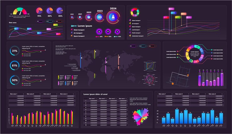 Vector modern interface for a website or mobile application
