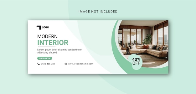 Modern interior design facebook cover